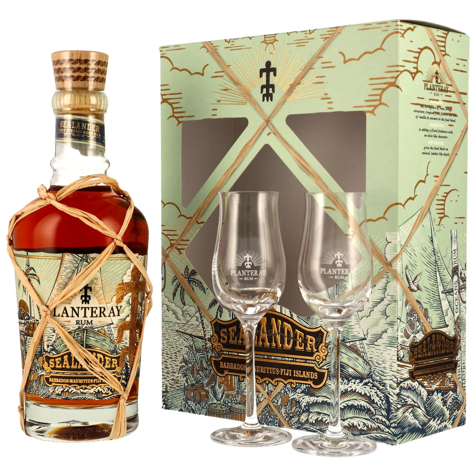 Planteray (Plantation) Sealander mit 2 Gläsern