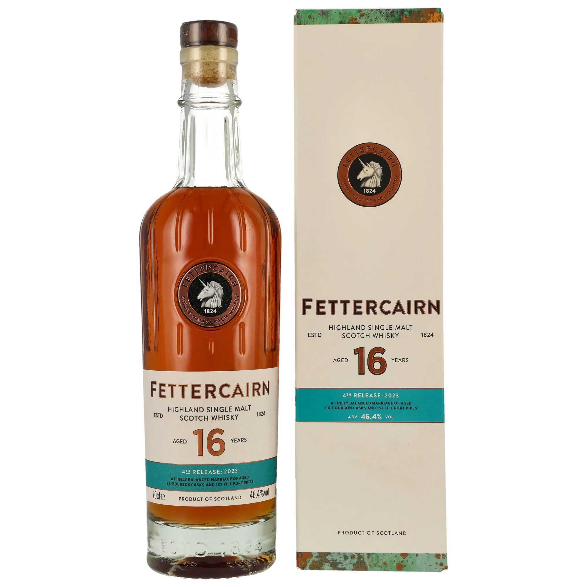 Fettercairn 16 Year Old 4th Release, Bourbon & Port Cask, 2023, 46.4%