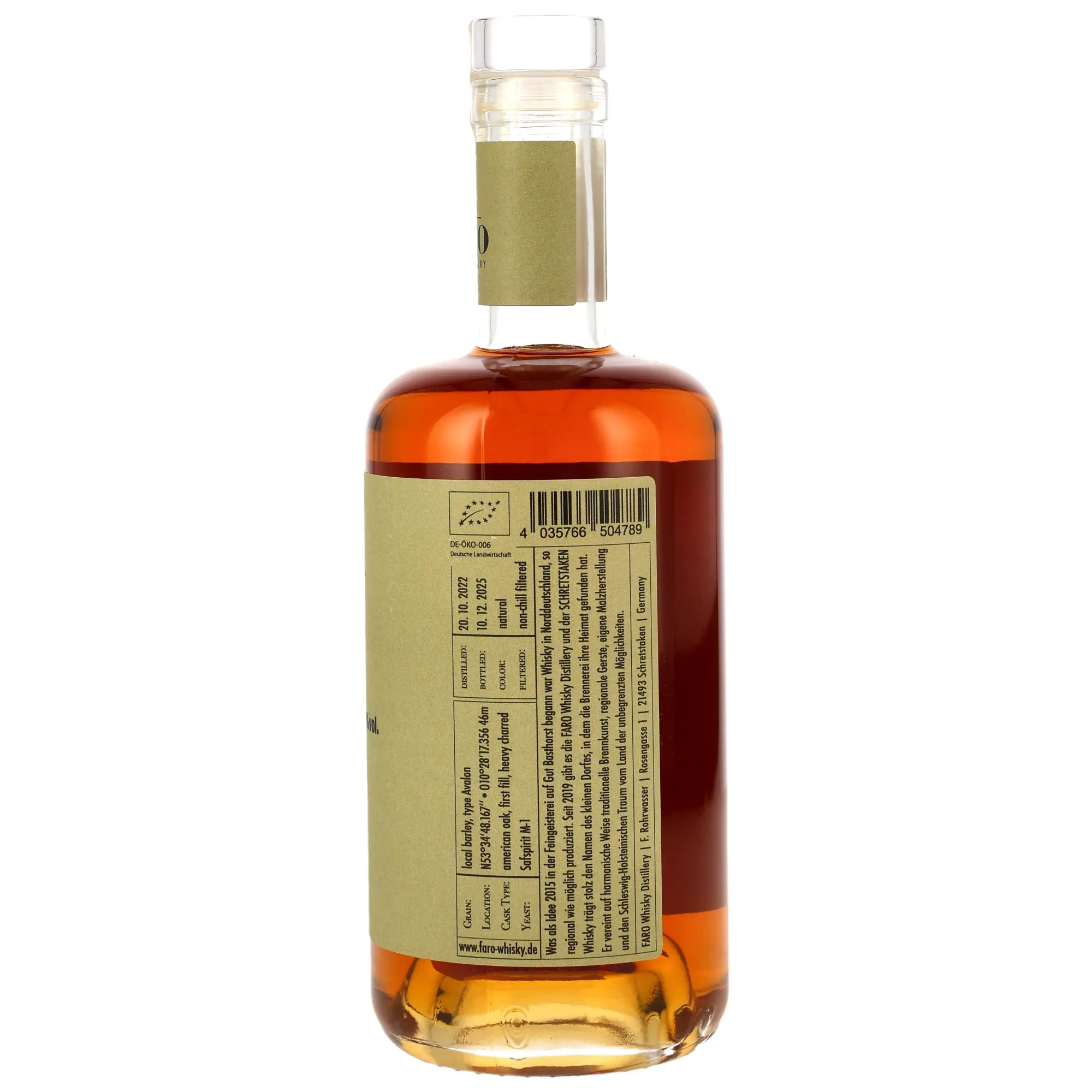 Faro Feingeist Whisky BIO 2022/2025 - 3 Year Old - Schretstaken Single Malt Cask #5