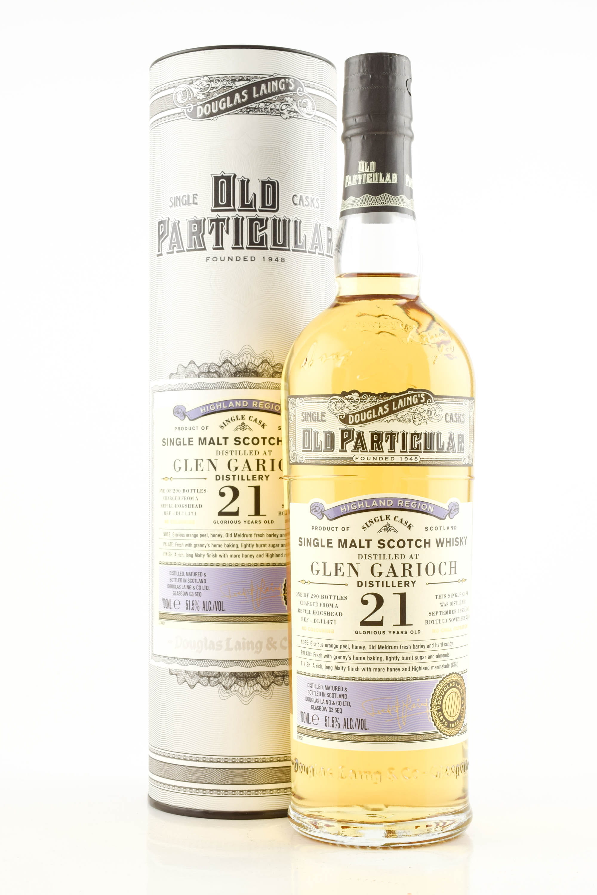 Glen Garioch 21 Year Old Refill Hogshead 1995/2016 Douglas Laing "Old Particular" 51.5% vol. 0,7l