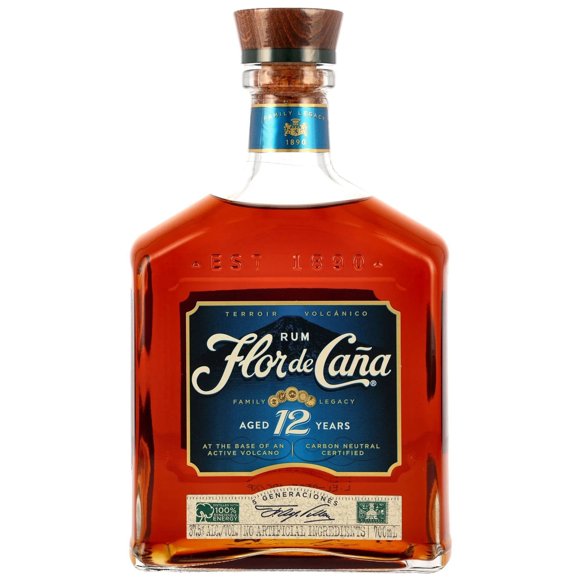 Flor de Cana Rum 12 Year Old - 37,5%