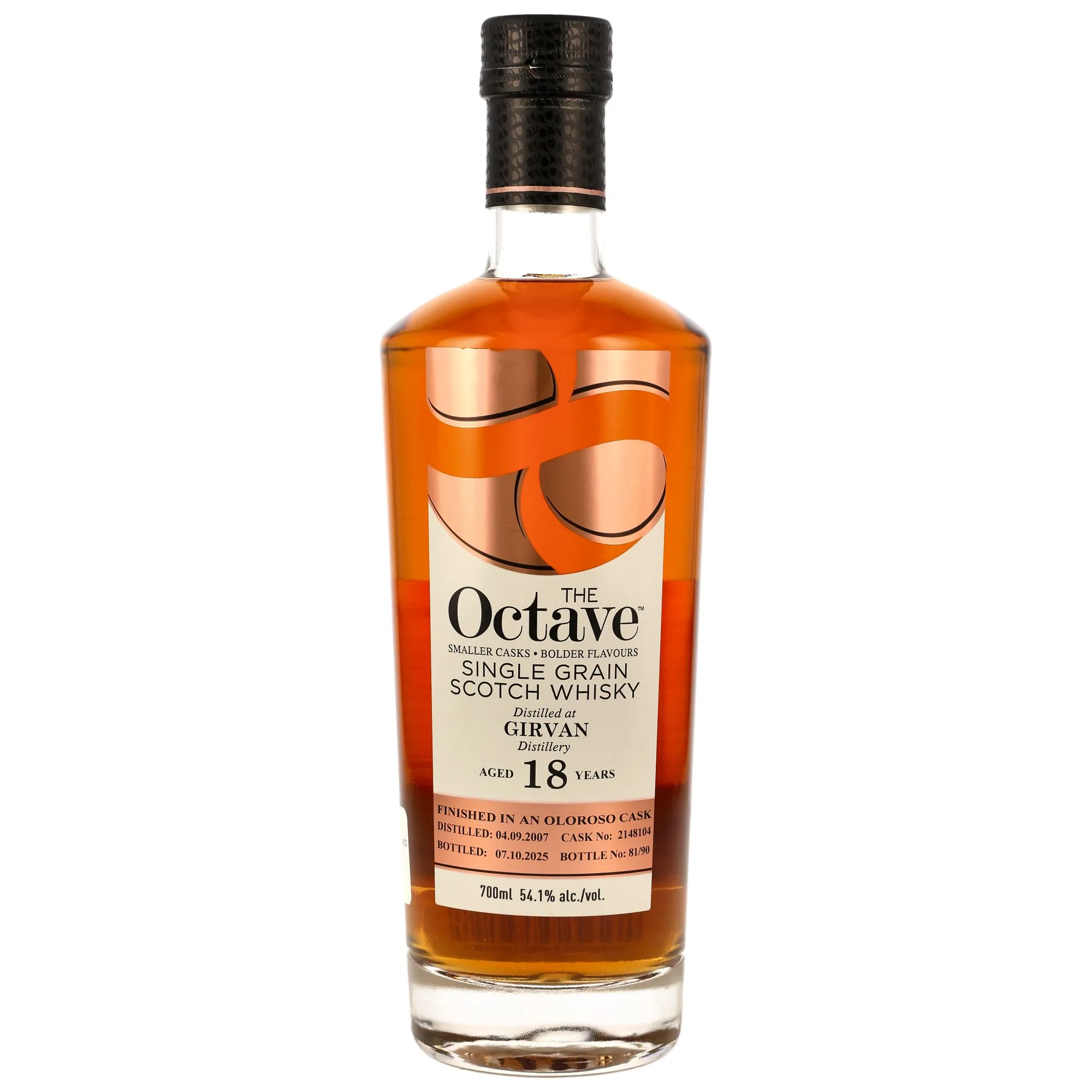 Girvan 2007/2025 - 18 Year Old - Single Grain Oloroso Sherry Cask Finish #2148104 - Octave (Duncan Taylor)