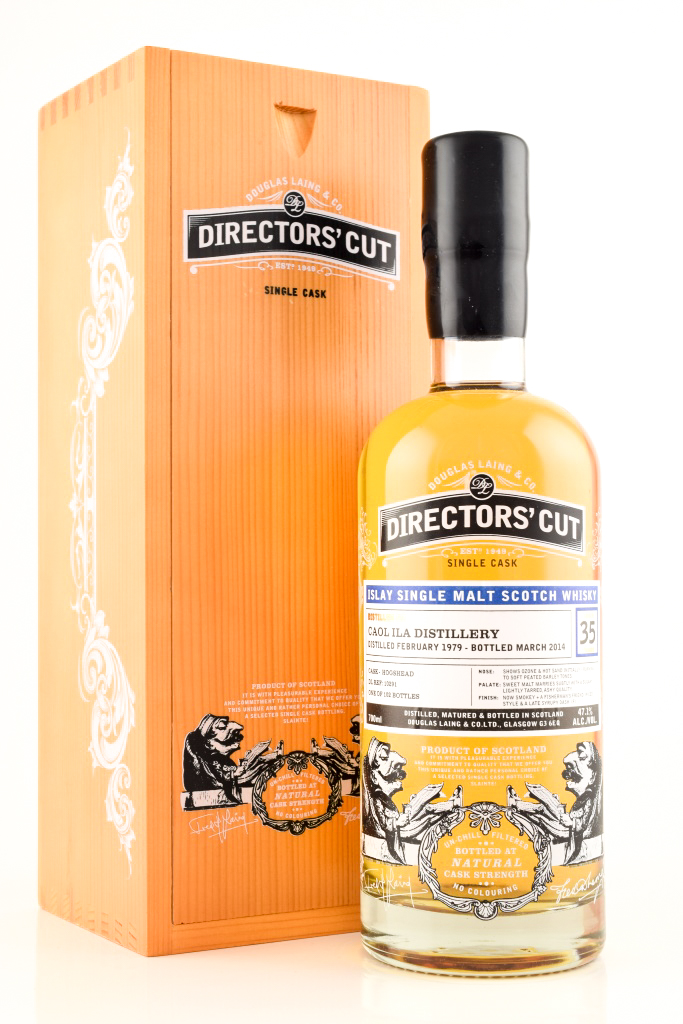*Caol Ila 35 Jahre 1979/2014 Refill Hogshead Douglas Laing Director's Cut 47,1%vol. 0,7l - Holzkiste