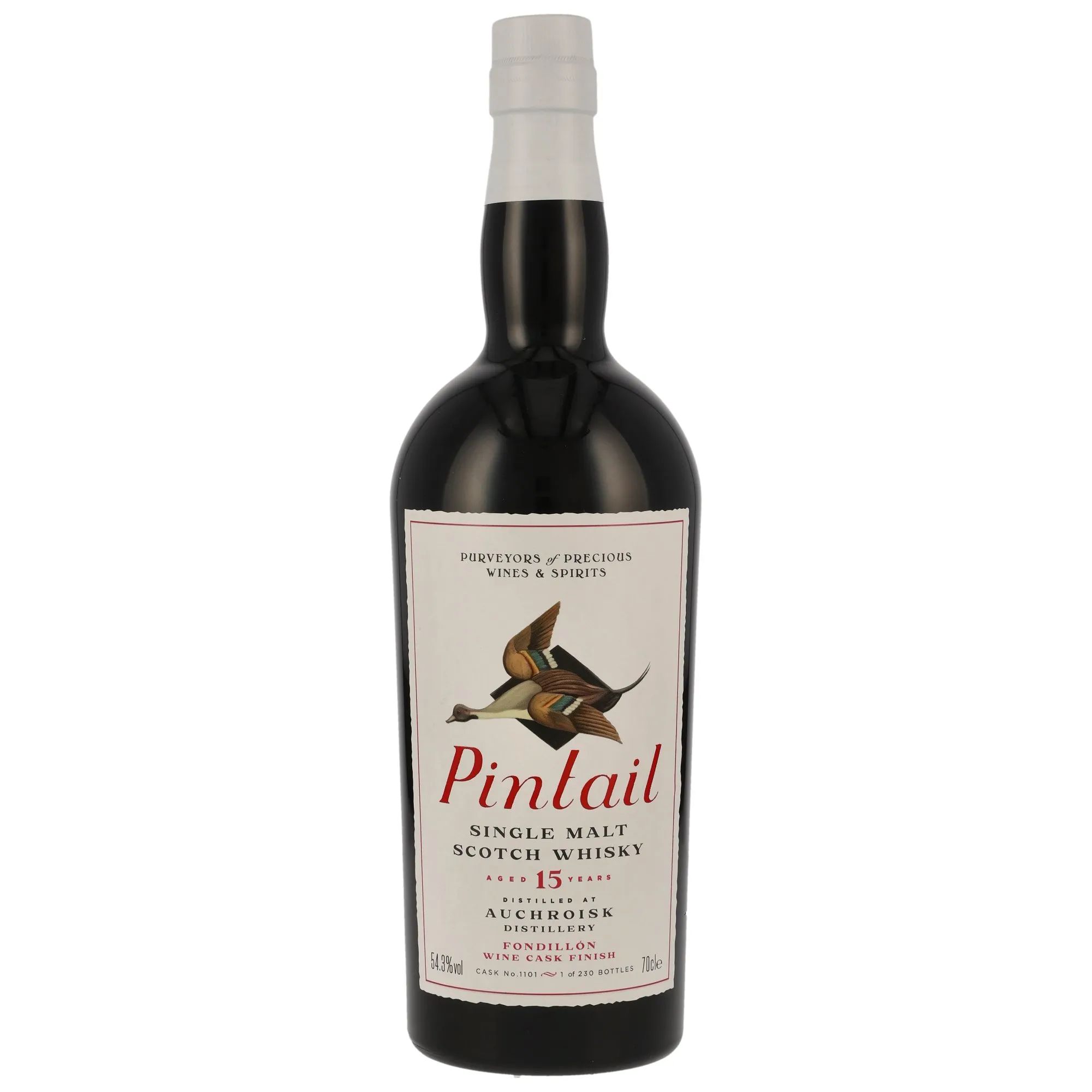 Auchroisk Pintail 15 Year Old, Bourbon & Fondillon Wine Cask, Cask #1101, 2008, The Whisky Cellar, 54.3%