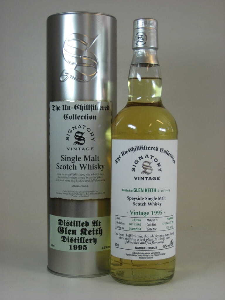 Glen Keith 18 Jahre 1995/2014 Hogshead Un-Chillfiltered Signatory 46%vol. 0,7l