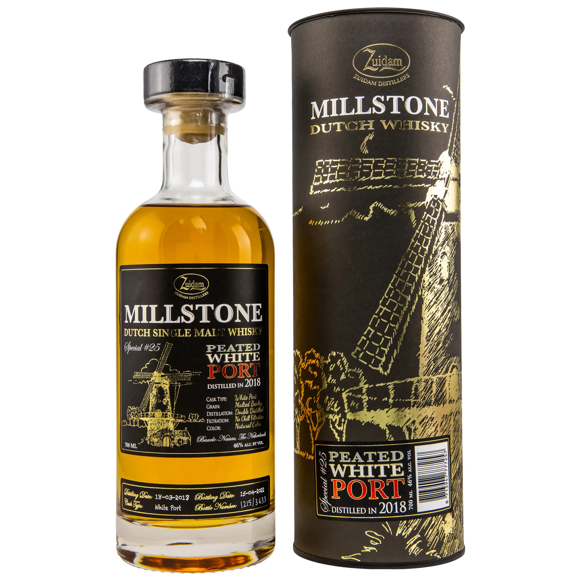 Millstone 2018/2022 - 4 Jahre - Single Malt Peated White Port Cask - Special #25