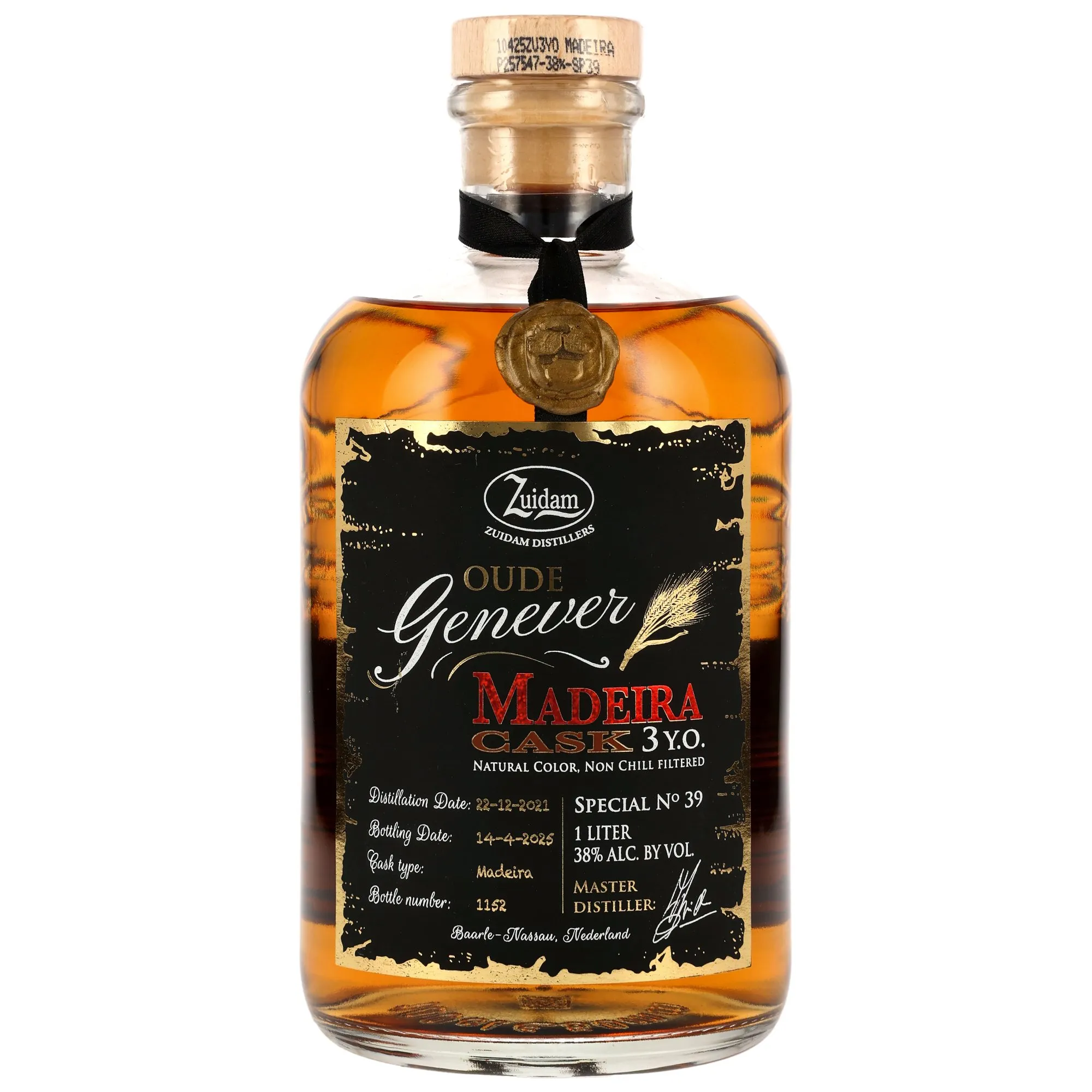 Zuidam Oude Genever 2021/2025 - 3 Jahre - Madeira Cask - LITER