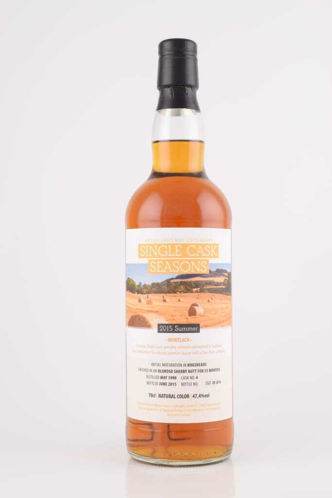 Mortlach 17 Year Old Bourbon / Sherry Single Cask Seasons Signatory 47.4% vol. 0,7l Mortlach 17 Year Old Bourbon / Sherry Single Cask Seasons Signatory 47.4% vol. 0,7l