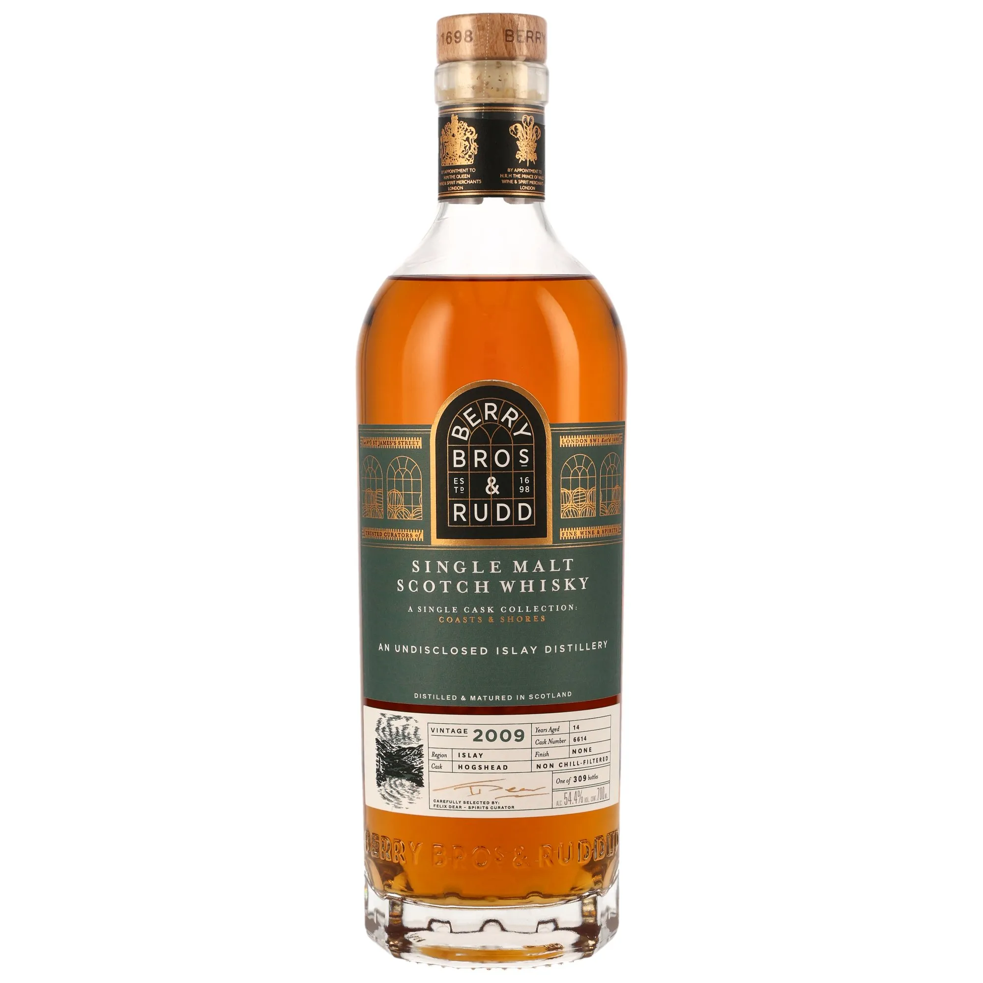 Undisclosed Islay 2009/2024 - 14 Year Old - #6614 Coasts & Shores (Berry Bros & Rudd)