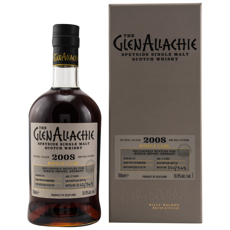 GlenAllachie 12 year old 2008/2020 PX Puncheon #515 55,9%vol. 0,7l