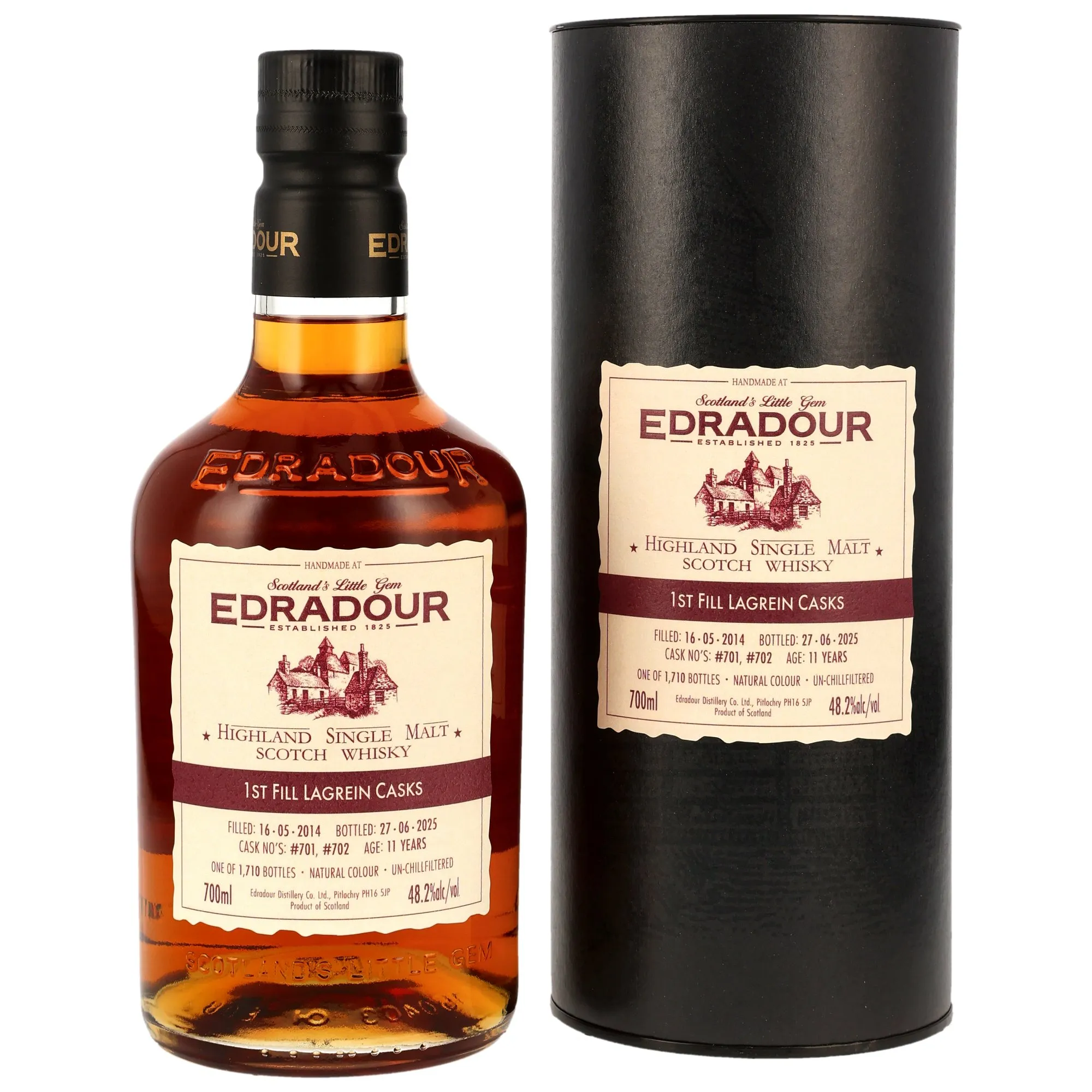 Edradour 1st Fill Lagrein Cask St. Michael Eppan 11 Year Old, Lagrein Cask, Cask #701 & #702, 2025, 48.2%