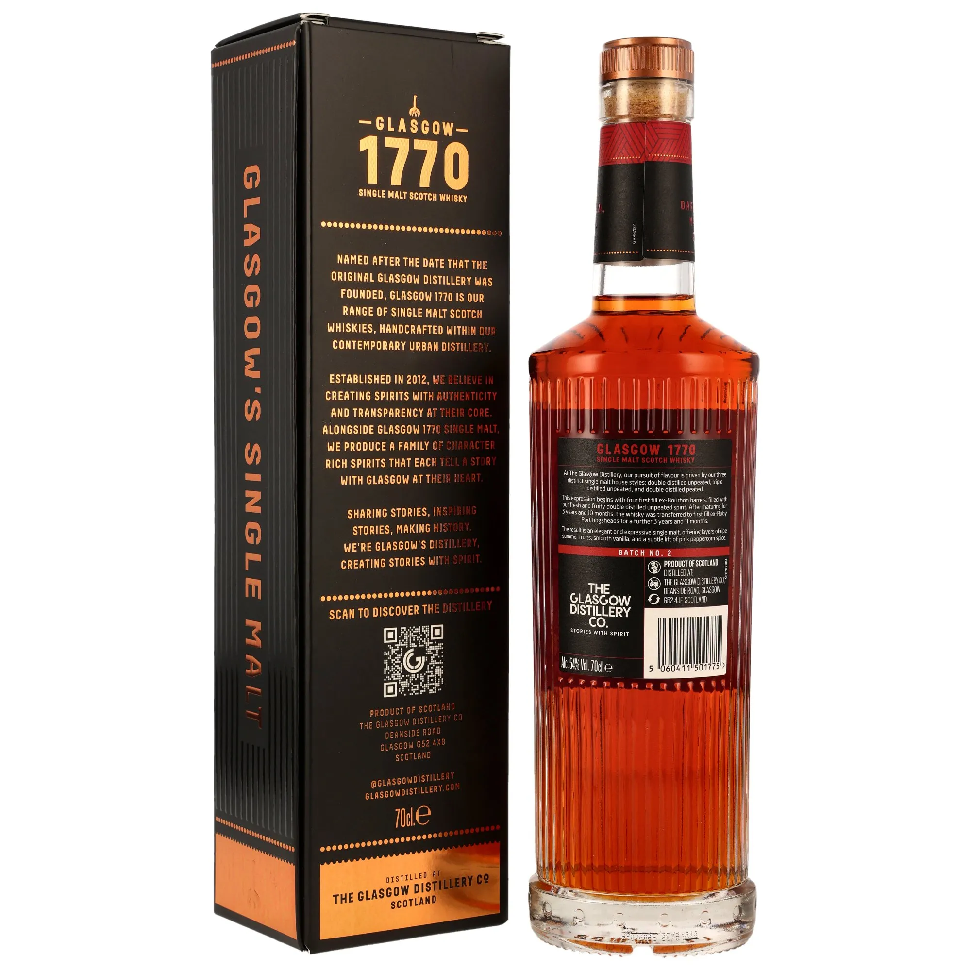 Glasgow 1770 - 2018/2025 - 7 Jahre - Ruby Port Cask Finish Batch 2