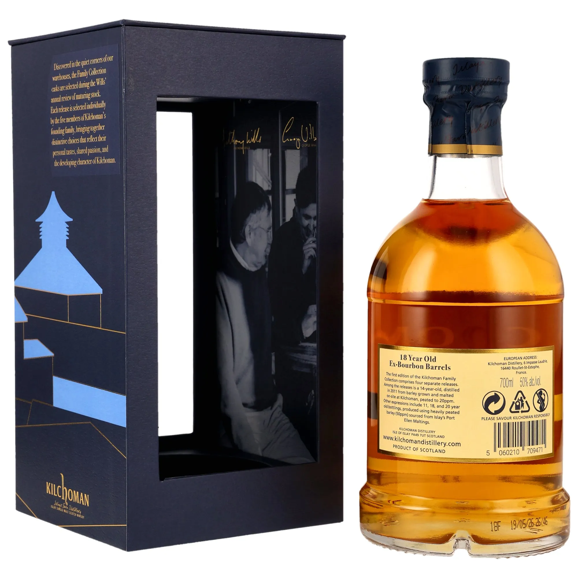 Kilchoman 18 year old - Family Collection - Bourbon Cask Matured Heavily Peated