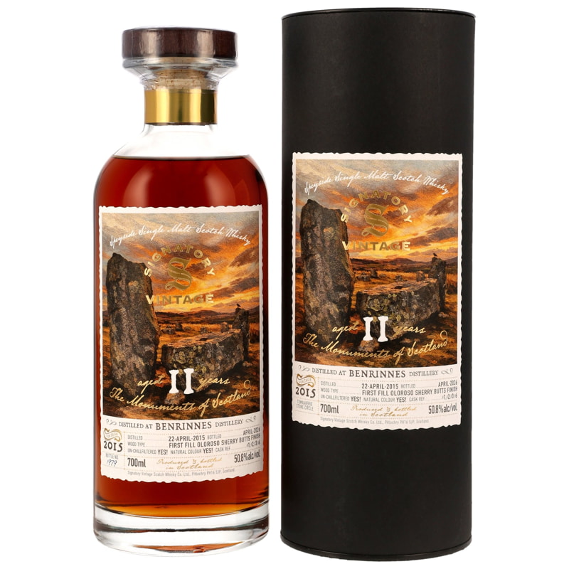 Benrinnes 11 year old 1st-fill Oloroso Sherry Butts Finish - The Monuments of Scotland - Signatory