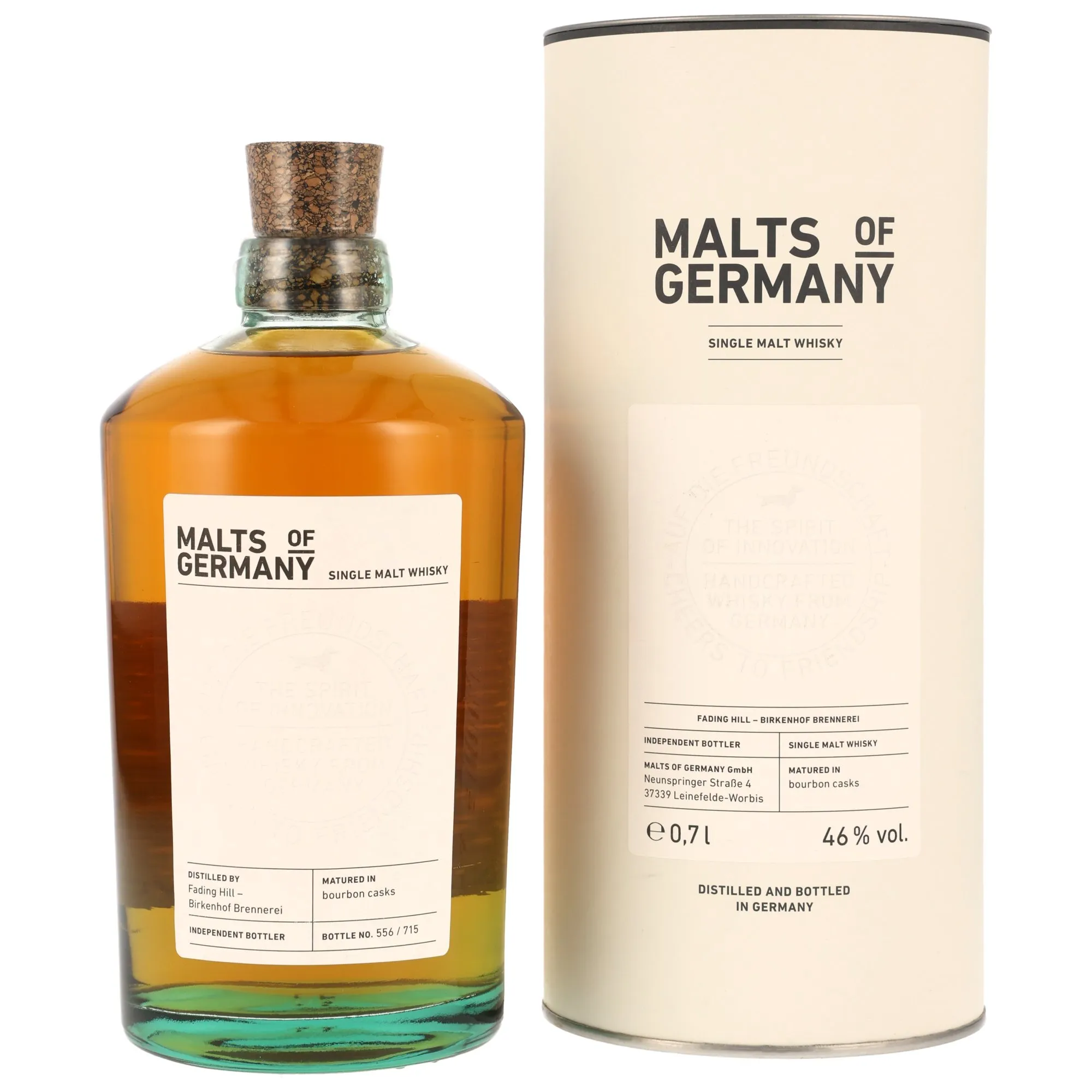 Fading Hill Malts Of Germany 5 Year Old, Bourbon Cask, Malts of Germany GmbH, 46%