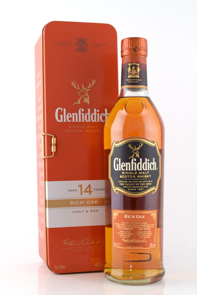 Glenfiddich Rich Oak 14 Year Old 40% vol. 0.7l - Geschenktruhe