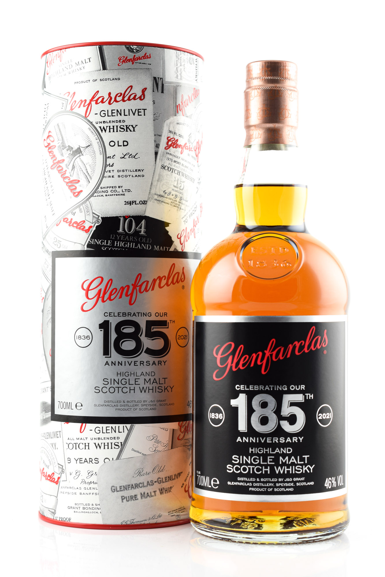 Glenfarclas 185th Anniversary 1836-2021 46%vol. 0,7l Glenfarclas 185th Anniversary 1836-2021 46%vol. 0,7l