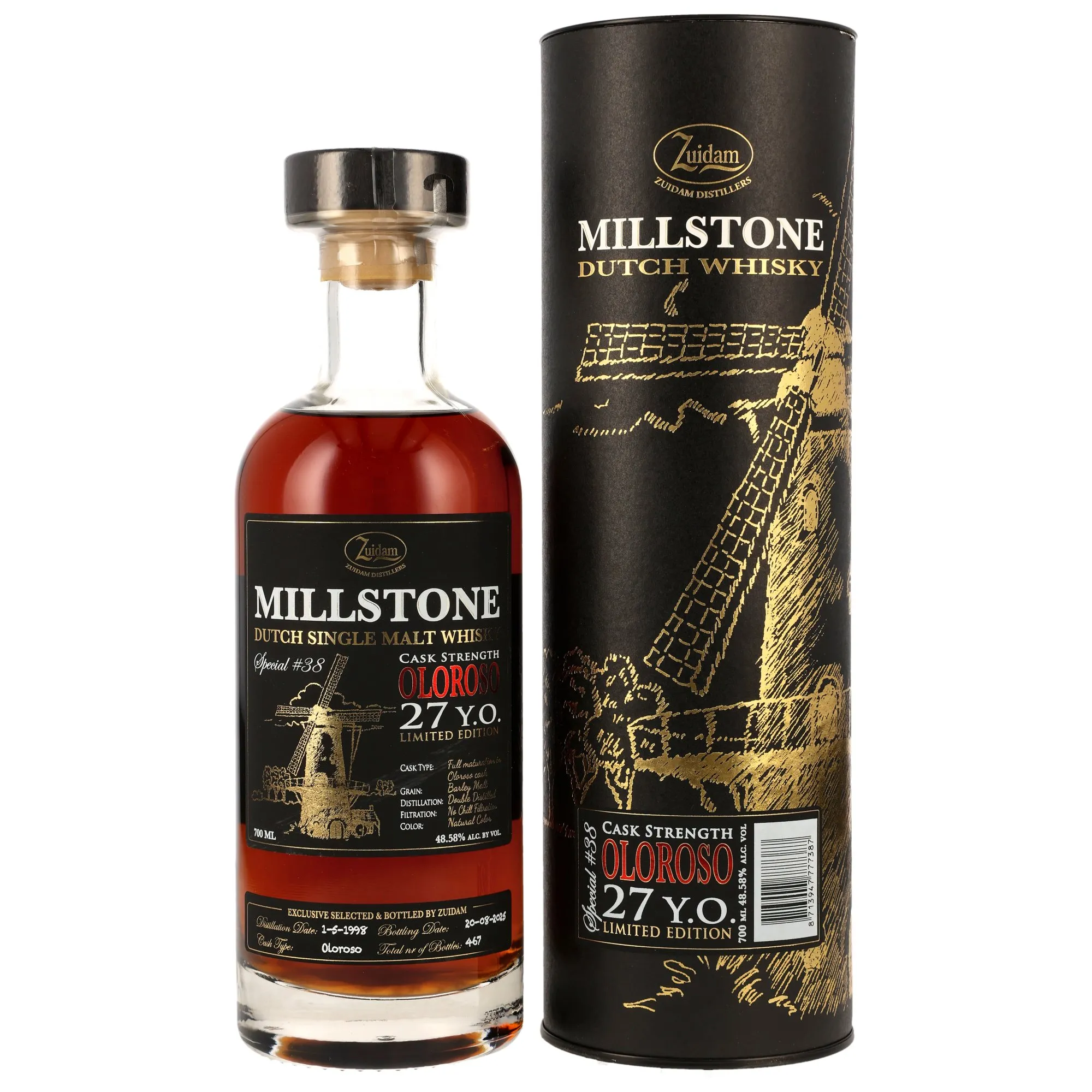 Zuidam Millstone 27 Year Old, Oloroso Sherry Cask, Special No. 38, 2025, 48.6%