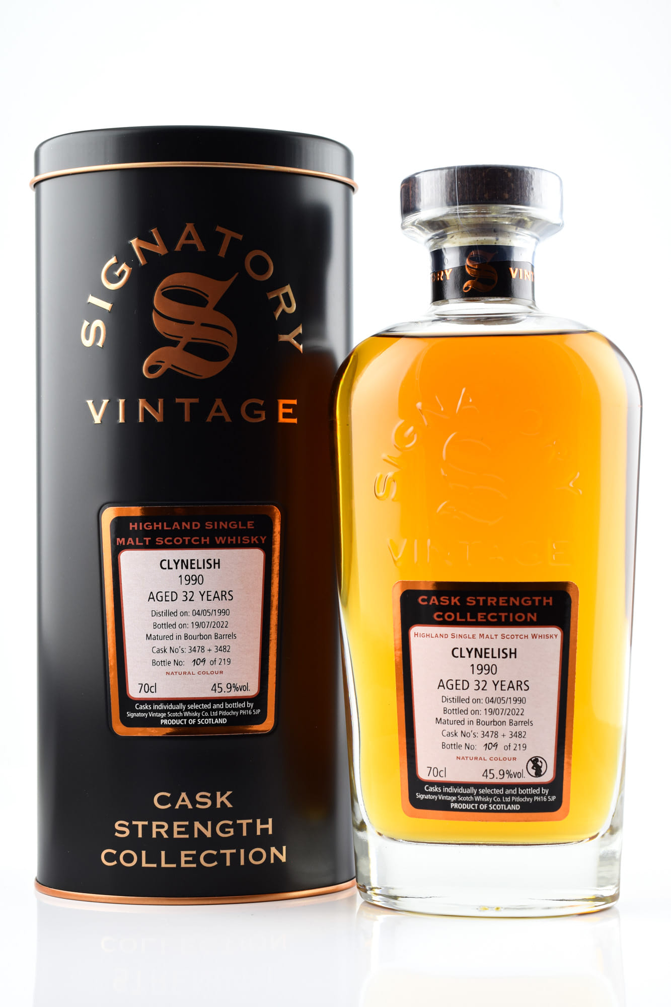Clynelish 32 Jahre 1990/2022 Bourbon Barrels #3478 & #3482 Signatory Cask strength Coll. 45,9%vol. 0 Clynelish 32 Jahre 1990/2022 Bourbon Barrels #3478 & #3482 Signatory Cask strength Coll. 45,9%vol. 0