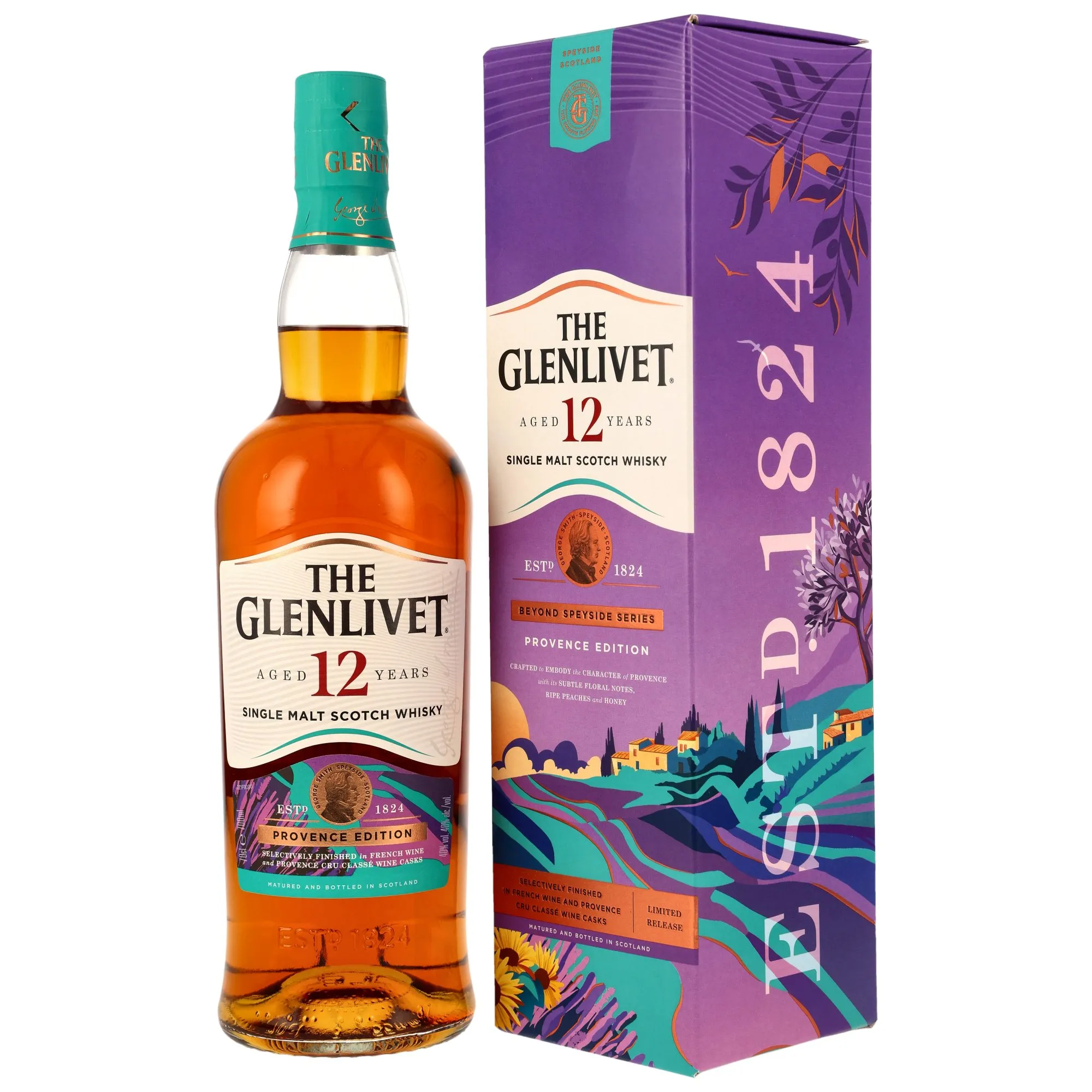 Glenlivet 12 Jahre Provence Edition - French Wine & Provence Cru Classe Wine Casks Finis