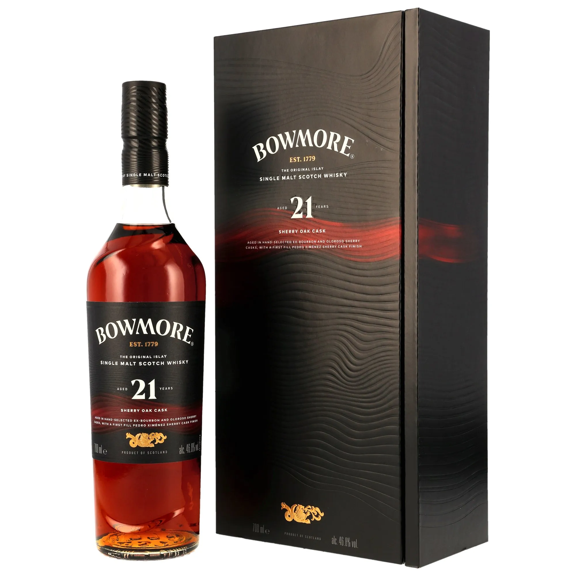 Bowmore 21 Year Old - Bourbon & Oloroso Sherry Casks, 1st Fill PX Cask Finish