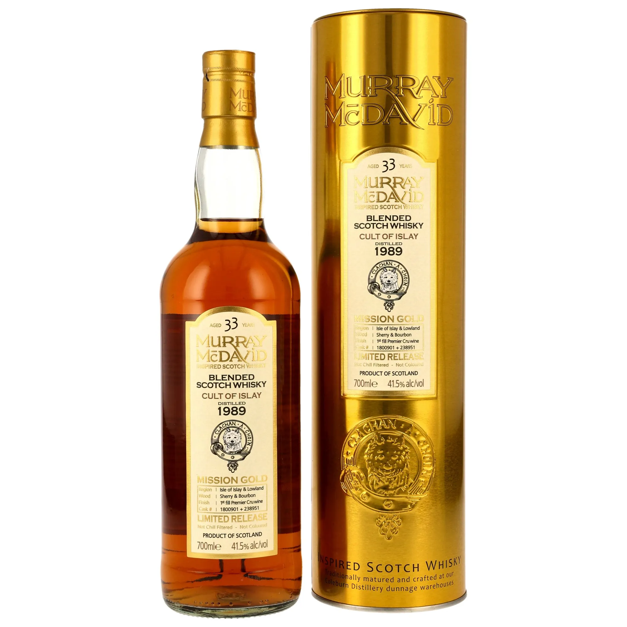 Cult of Islay 1989 - 33 Jahre - 1st Fill Premier Cru Wine Finish #1800901+238951 - Murray McDavid