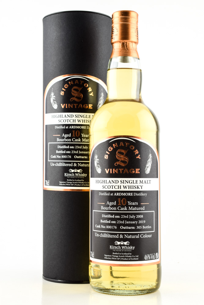 Ardmore 10 Year Old 2008/2019 Bourbon Cask # 800176 Vintage Signatory 46% vol. 0,7l