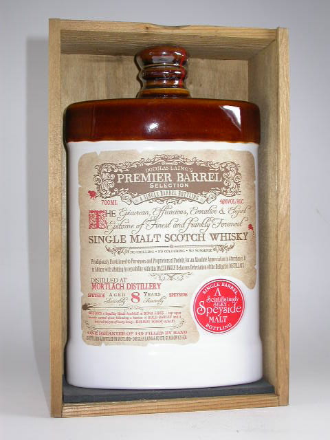 Mortlach 8 Jahre Single Barrel "Keramikflasche" Douglas Laing "Premier Barrel" 46%vol. 0,7l