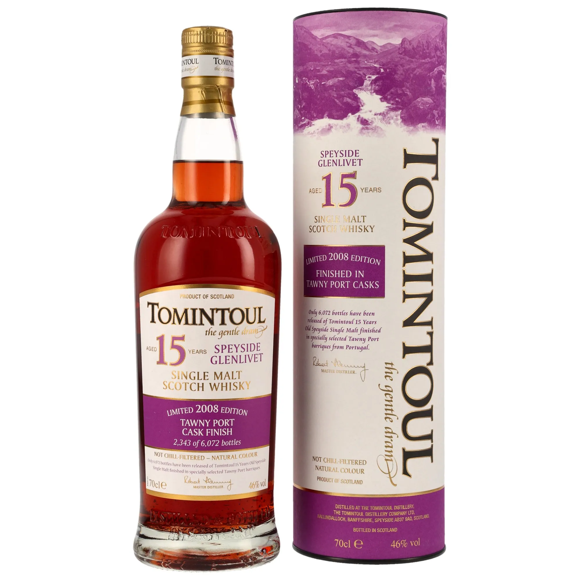 Tomintoul Limited 2008 Edition 15 Year Old, Tawny Port Cask, 2024, 46%