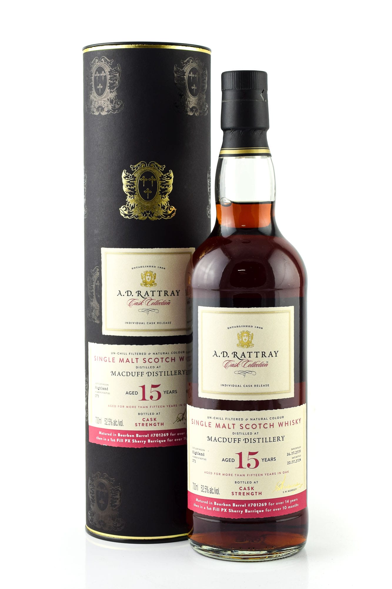 Macduff 15 year old 1st-fill Pedro Ximénez Sherry Barrique Finish A.D. Rattray