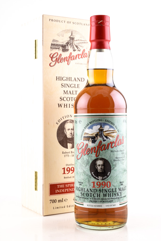 Glenfarclas Ed. No. 24 1990/2020 Robert Brown 46%vol. 0,7l Glenfarclas Ed. No. 24 1990/2020 Robert Brown 46%vol. 0,7l