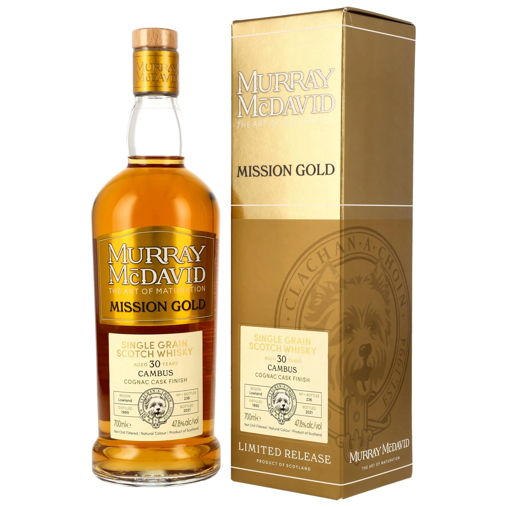 Cambus 1990/2021 - 30 Year Old - Cognac Cask Finish - Murray McDavid