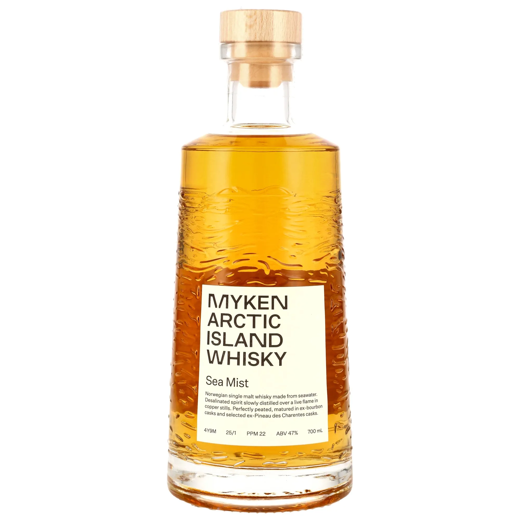 Myken Arctic Single Malt Whisky Sea Mist - 4 Year Old - Ex-Bourbon & ex Pineau des Charents Casks