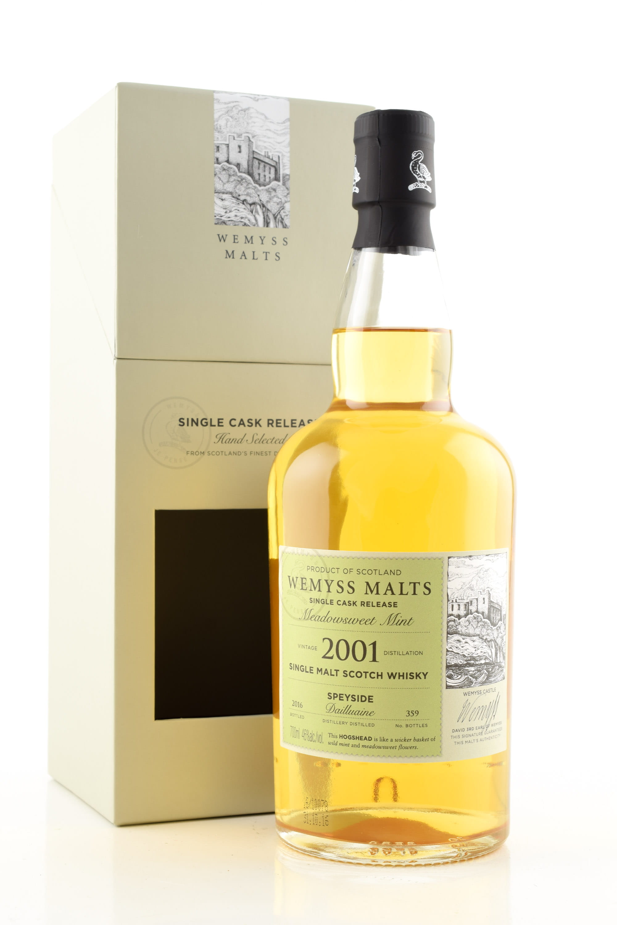 "Meadow Sweet Mint" 2001/2016 Bourbon Hogshead Dailuaine Wemyss Malts 46% vol. 0,7l