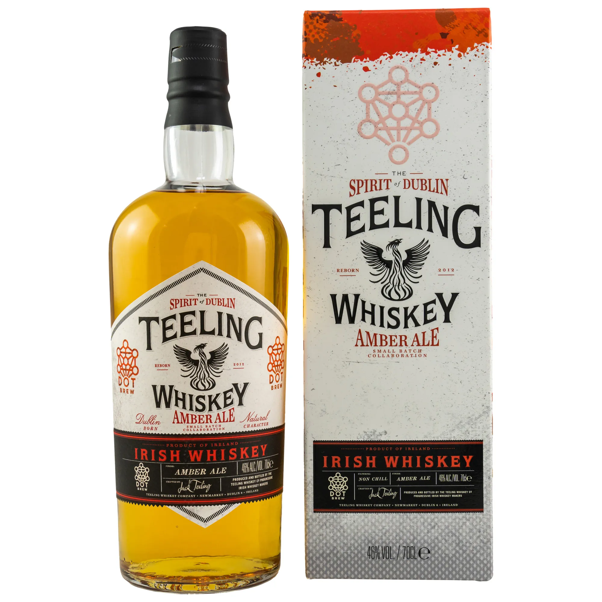 Teeling Small Batch Amber Ale Cask Finish, Bourbon Cask & Amber Ale Beer Cask, 2021, 46%