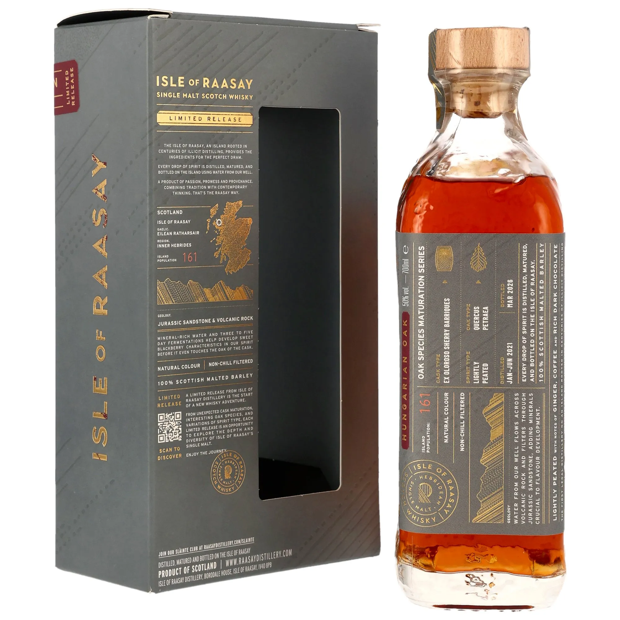 Isle of Raasay Single Malt Whisky - Oak Species: Hungarian Oak Oloroso Sherry Barrique