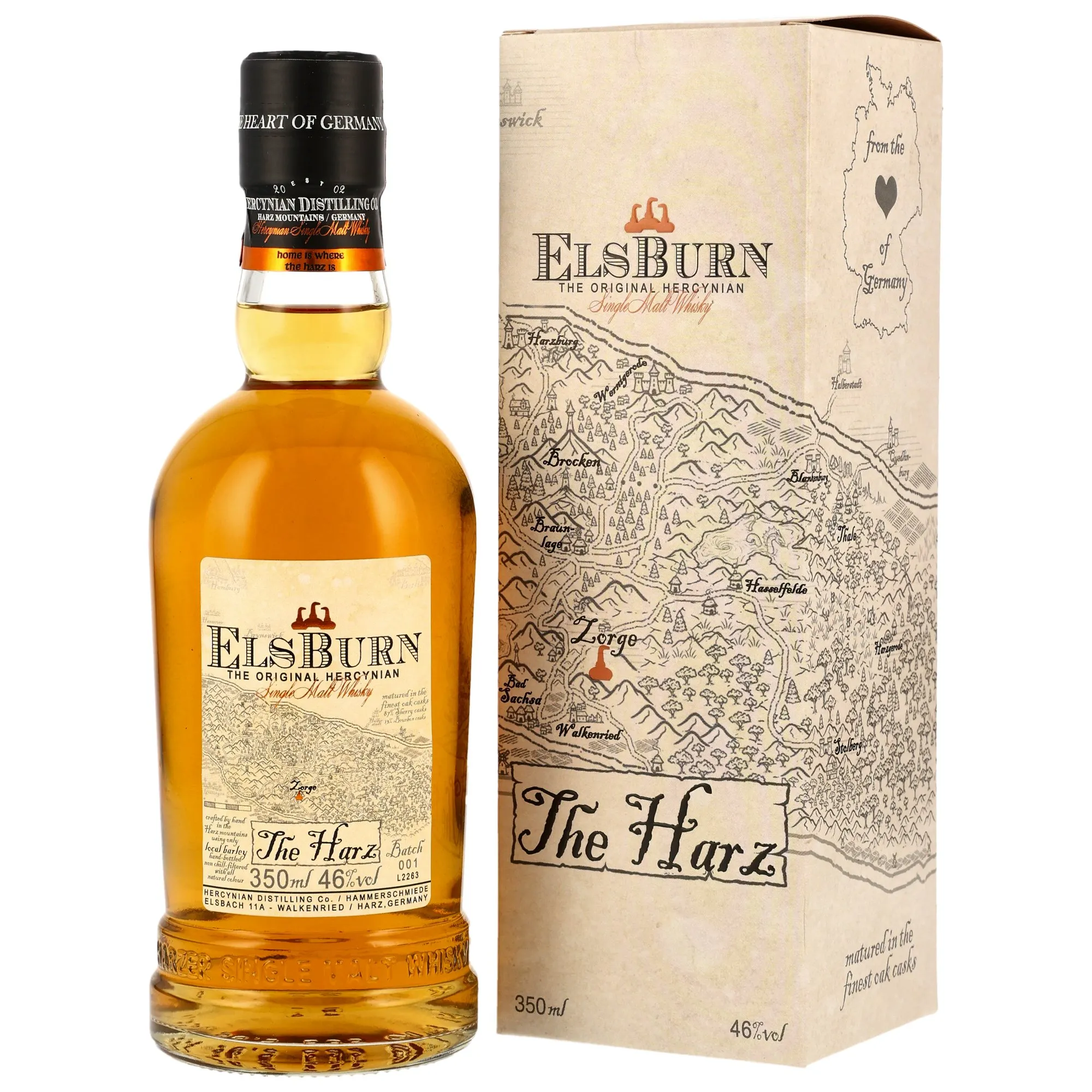Hercynian Distilling Co. Elsburn The Harz, Sherry Cask & Bourbon Cask, Batch No. 12343, 46%