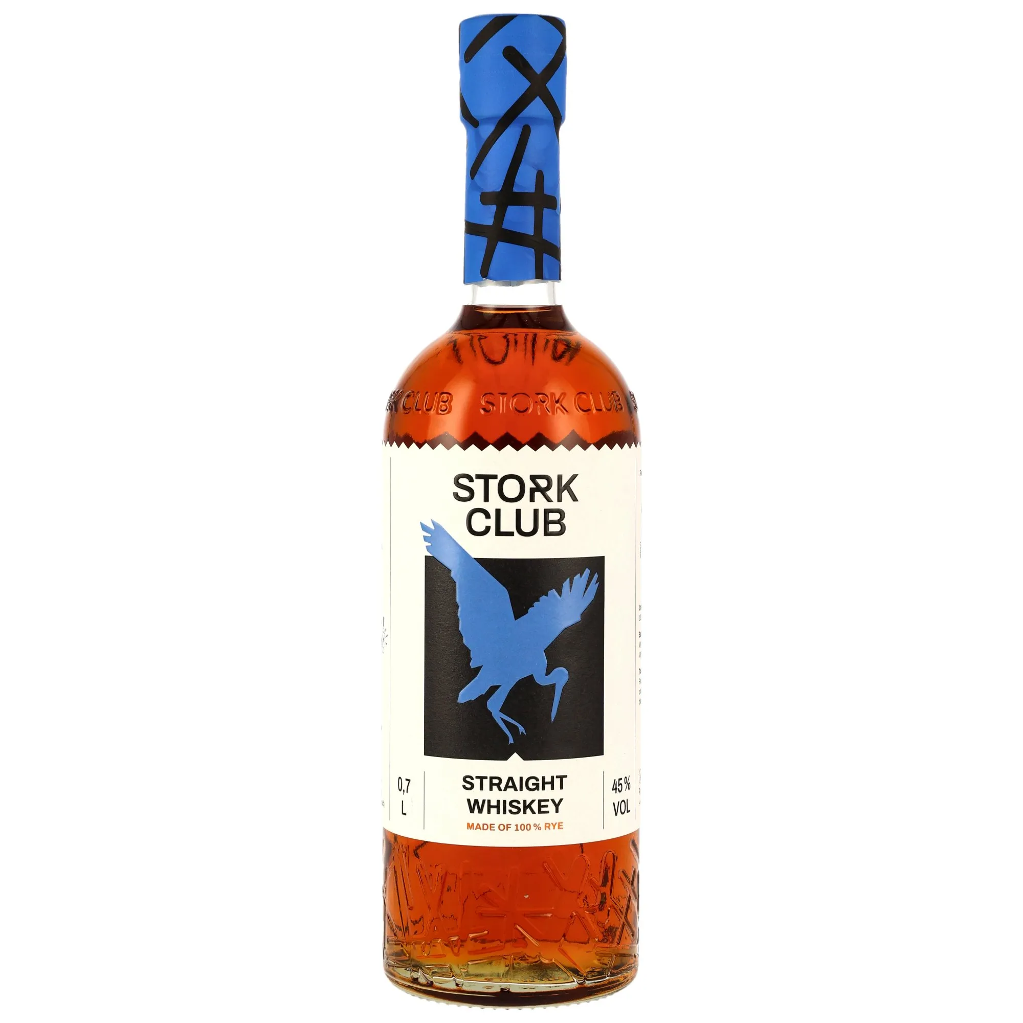 Stork Club Straight Rye Whiskey, American & German Napoleon Oak Cask, Batch No. L18-25, 45%