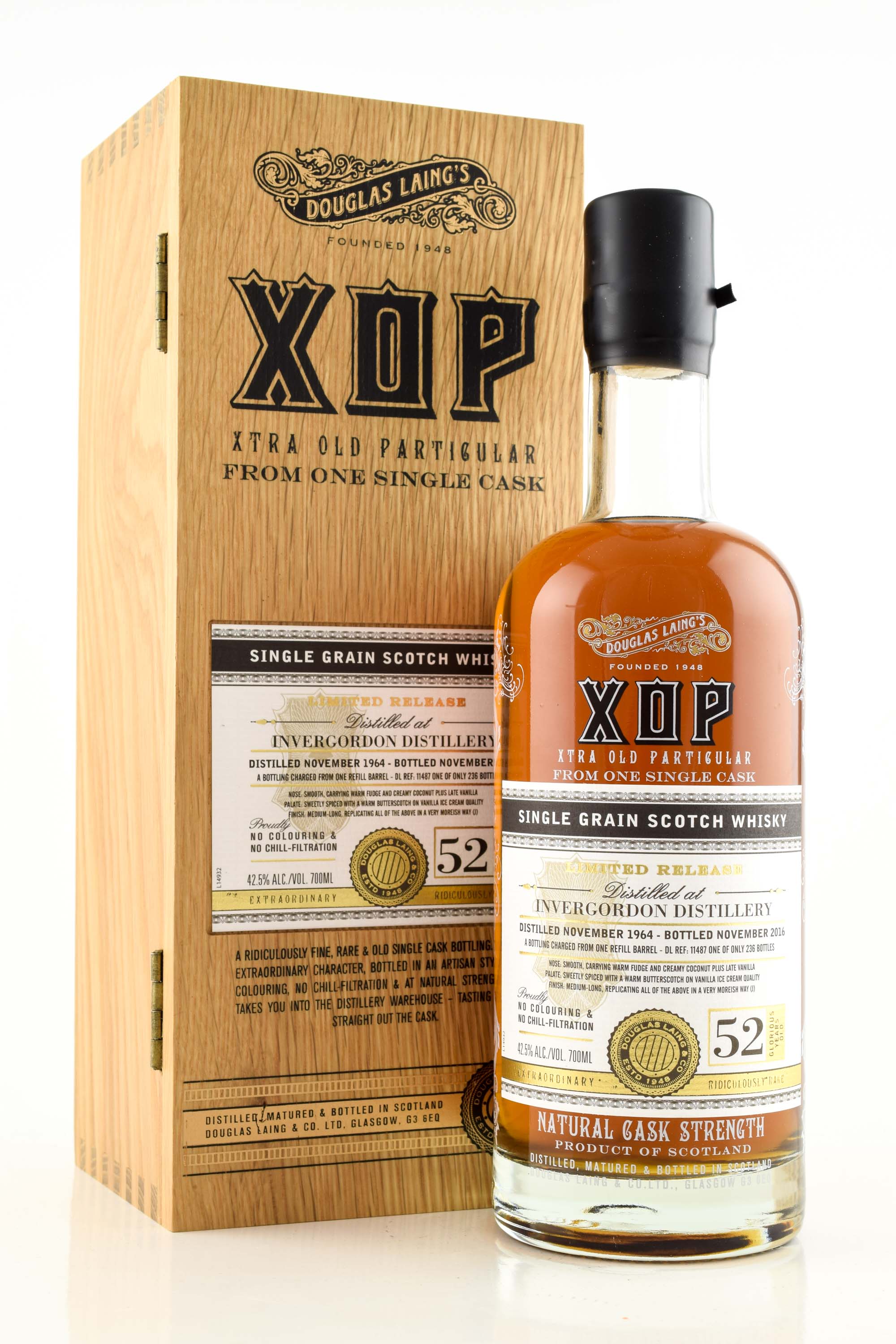Invergordon 52 Year Old 1964/2016 Refill barrel Douglas Laing XOP 42.5% vol. 0,7l