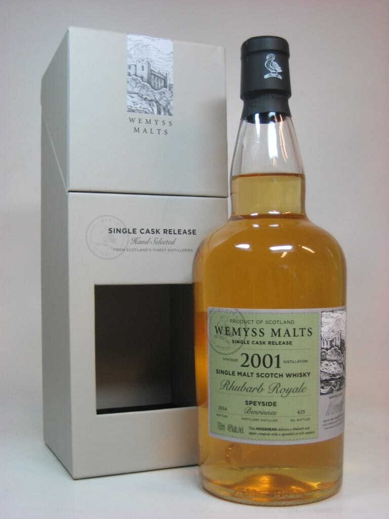 "Rhubarb Royale" 2001/2014 Single Cask Wemyss Malts Benrinnes 46% vol. 0,7l "Rhubarb Royale" 2001/2014 Single Cask Wemyss Malts Benrinnes 46% vol. 0,7l