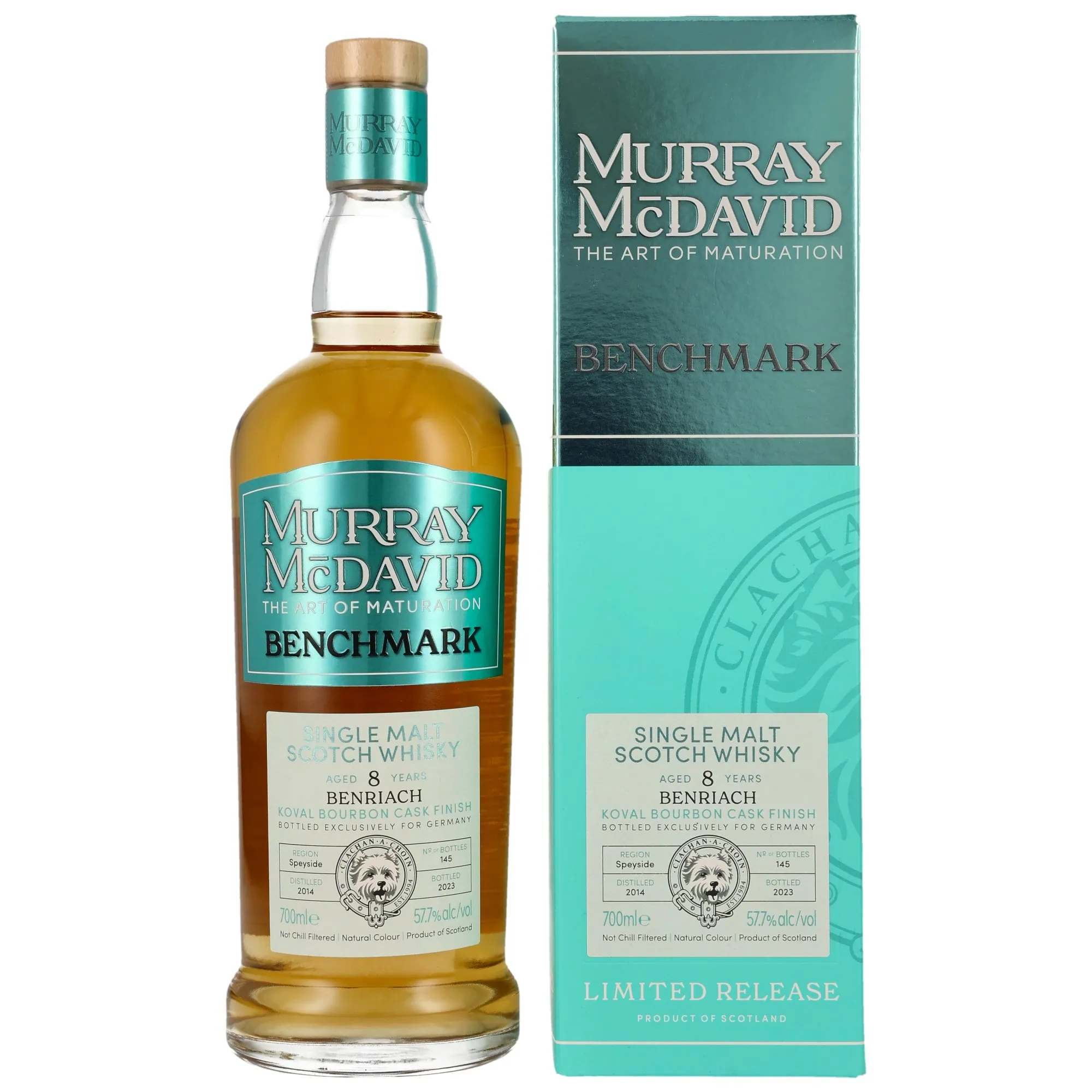 Benriach Benchmark 8 Year Old, Koval Bourbon Cask, Cask #2100424, 2014, Murray McDavid, 57.7%
