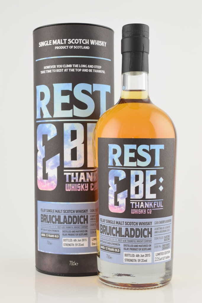 Bruichladdich 12 Year Old Bourbon / Sherry Rest & Be Thankful 59.3% vol. 0,7l Bruichladdich 12 Year Old Bourbon / Sherry Rest & Be Thankful 59.3% vol. 0,7l