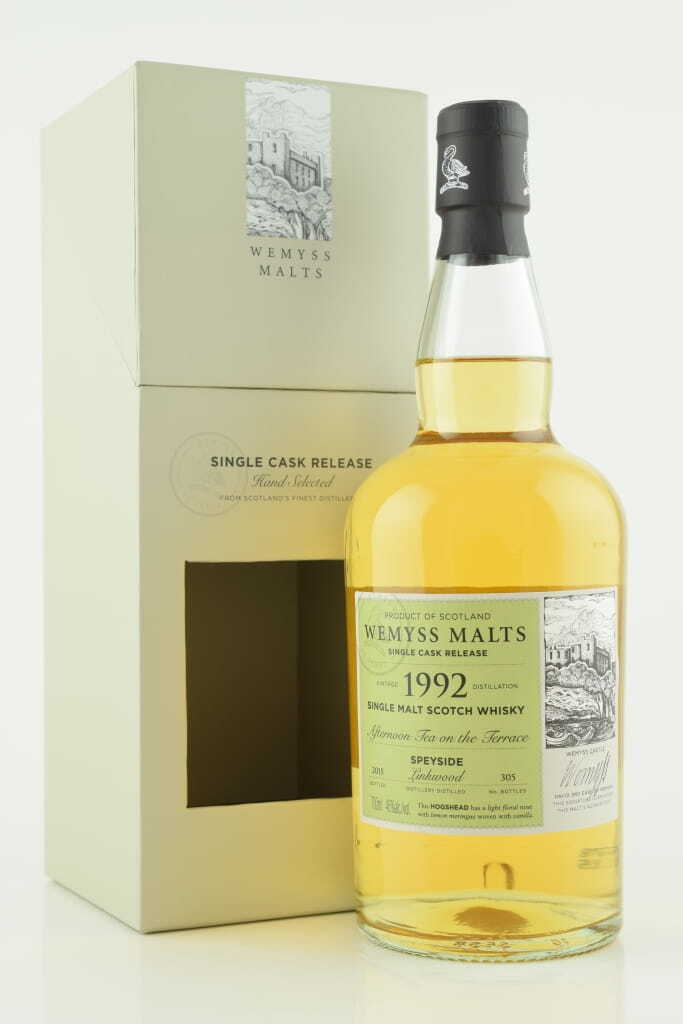 "Afternoon Tea on the Terrace" 1992/2015 Single Hogshead Linkwood Wemyss Malts 46% vol. 0,7l "Afternoon Tea on the Terrace" 1992/2015 Single Hogshead Linkwood Wemyss Malts 46% vol. 0,7l