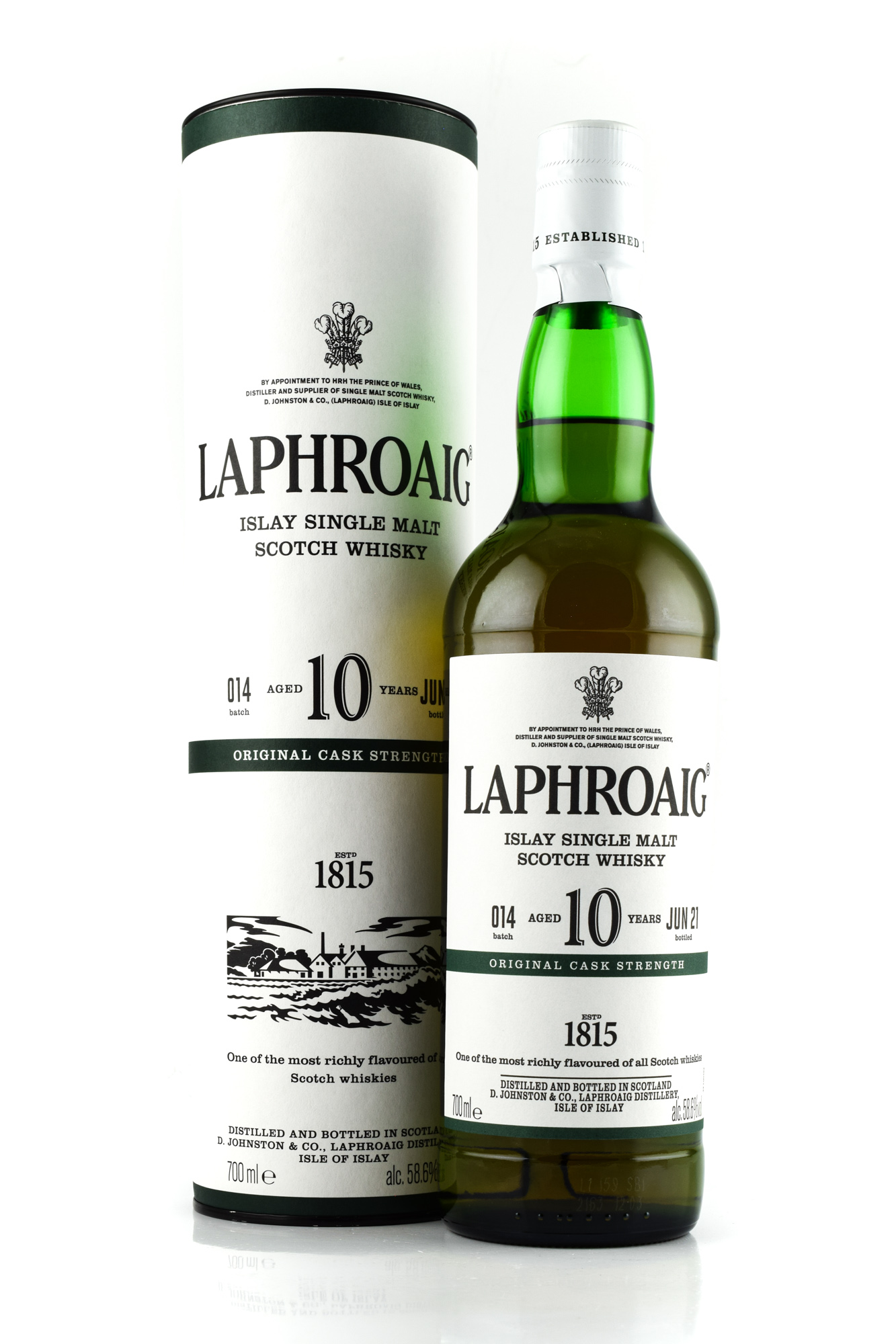 Laphroaig 10 Jahre Cask strength Batch 014 Jun 21 58,6%vol. 0,7l Laphroaig 10 Jahre Cask strength Batch 014 Jun 21 58,6%vol. 0,7l