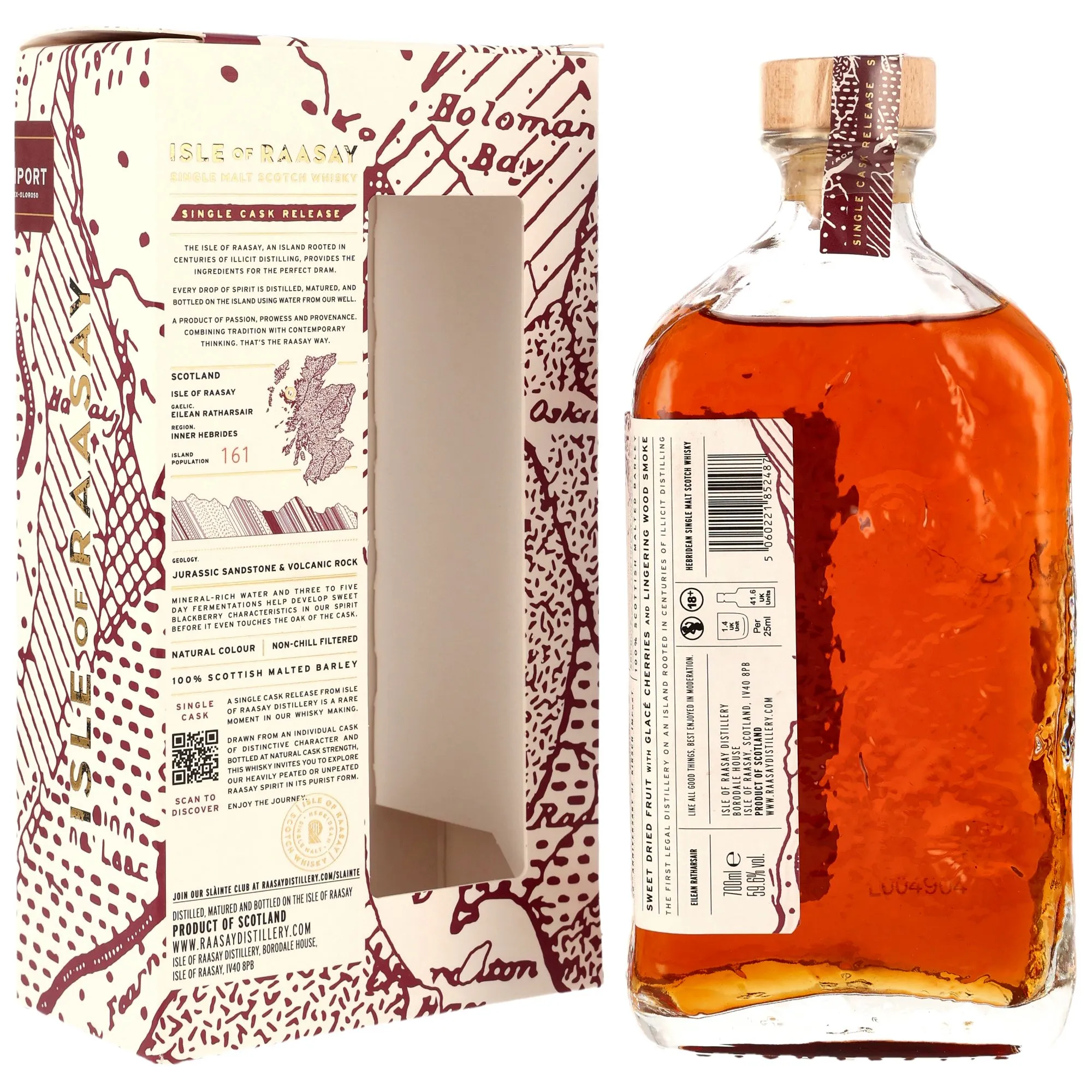 Isle of Raasay 2021/2026 - Single Malt - Ex-Oloroso Sherry Barrique #21/142- 50th Anniversary Kirsch Import