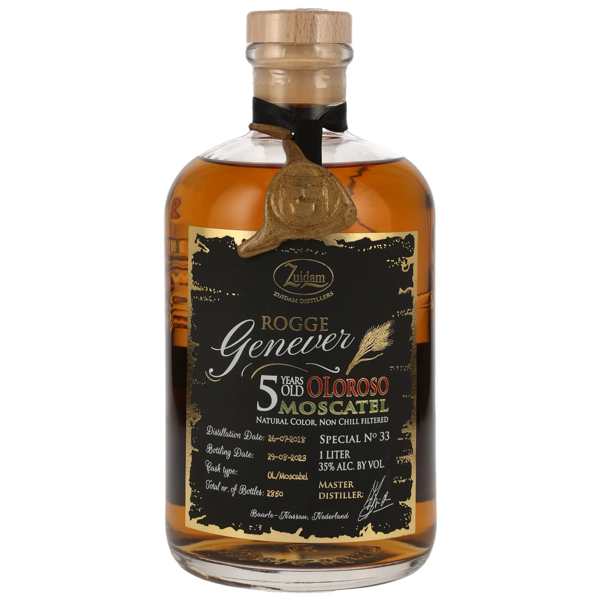 Zuidam Rogge Genever 2018/2023 - 5 Jahre - Oloroso/Moscatel Cask Special No 33 - LITER