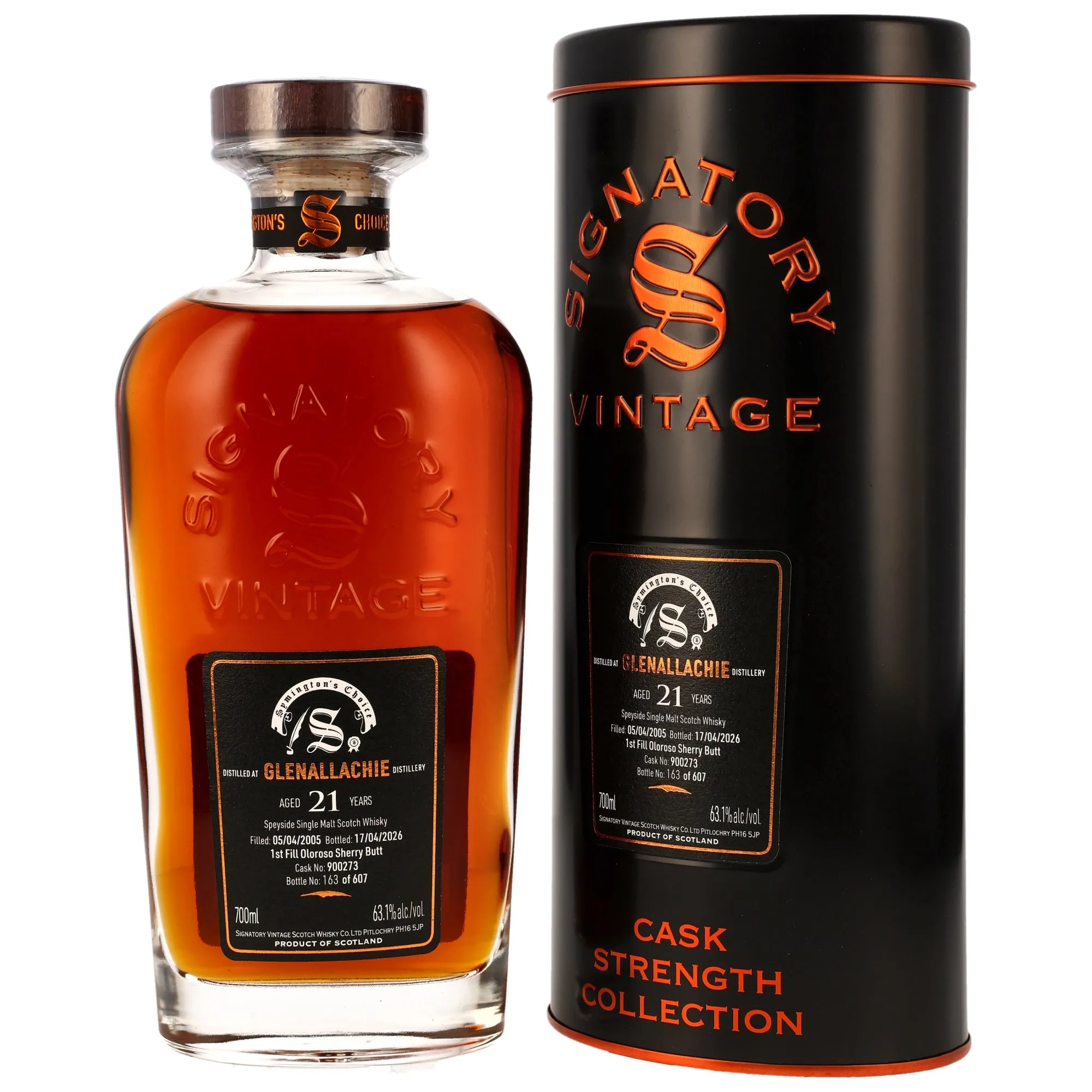 GlenAllachie 2005/2026 - 21 Jahre - 1st Fill Oloroso Sherry But #900273 - Sig Symingtons Choice
