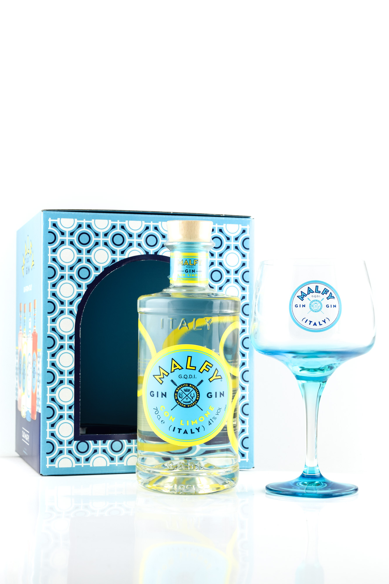 Malfy Gin con Limone 41%vol. 0,7l - Gift-Set with Glass Malfy Gin con Limone 41%vol. 0,7l - Gift-Set with Glass