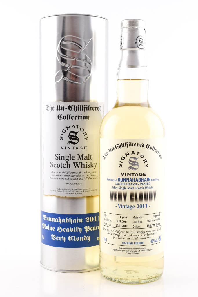 Bunnahabhain 6 Year Old 2011/2018 Very Cloudy Un-chillfiltered Signatory 40% vol. 0,7l