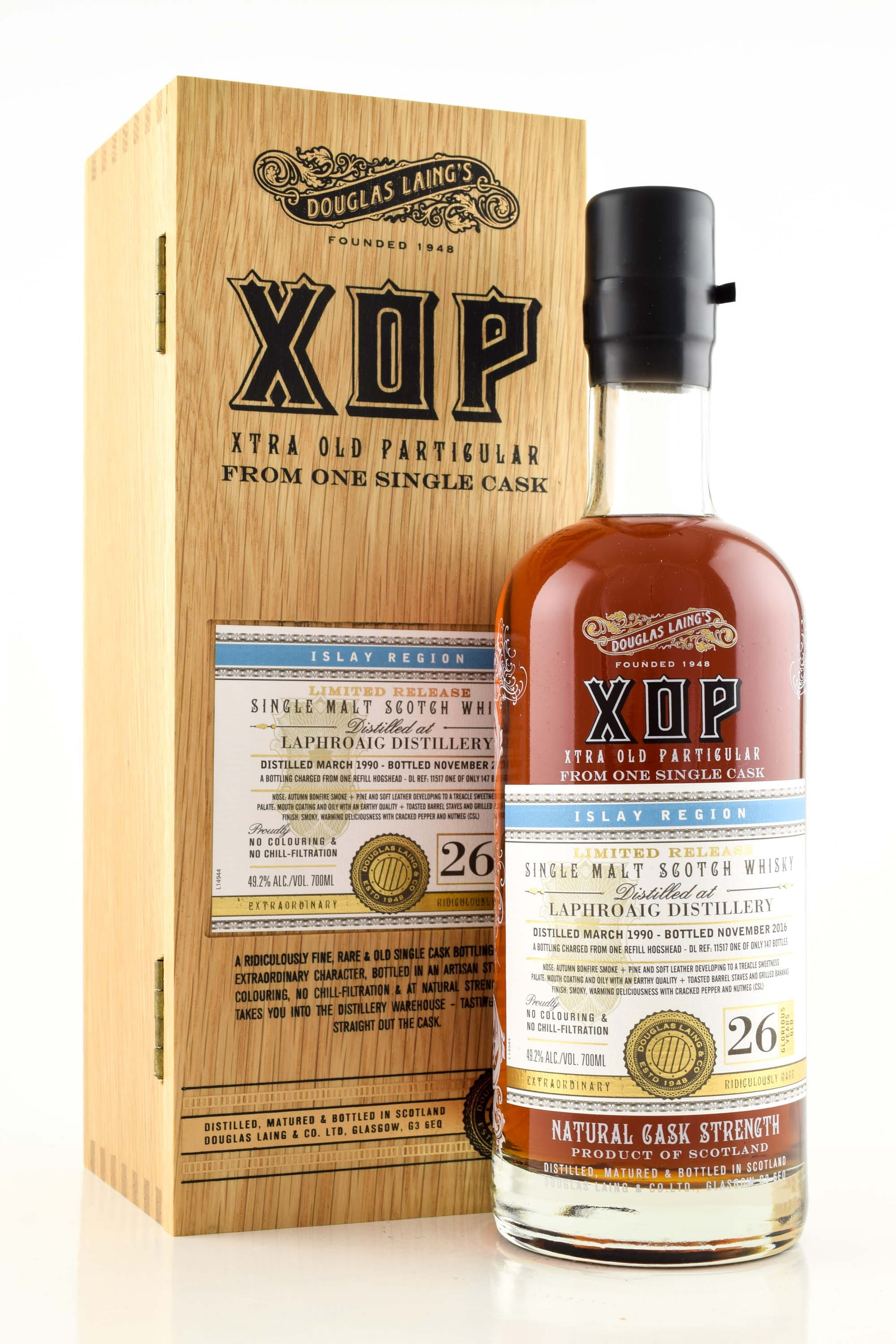 Laphroaig 26 Jahre 1990/2016 Refill Hogshead Douglas Laing XOP 49,2%vol. 0,7l